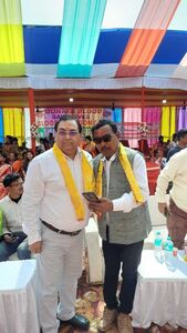  Dr.Abhijit Bhaumik being felicitated by Padmashree Karimul Haque at Siliguri, 2023